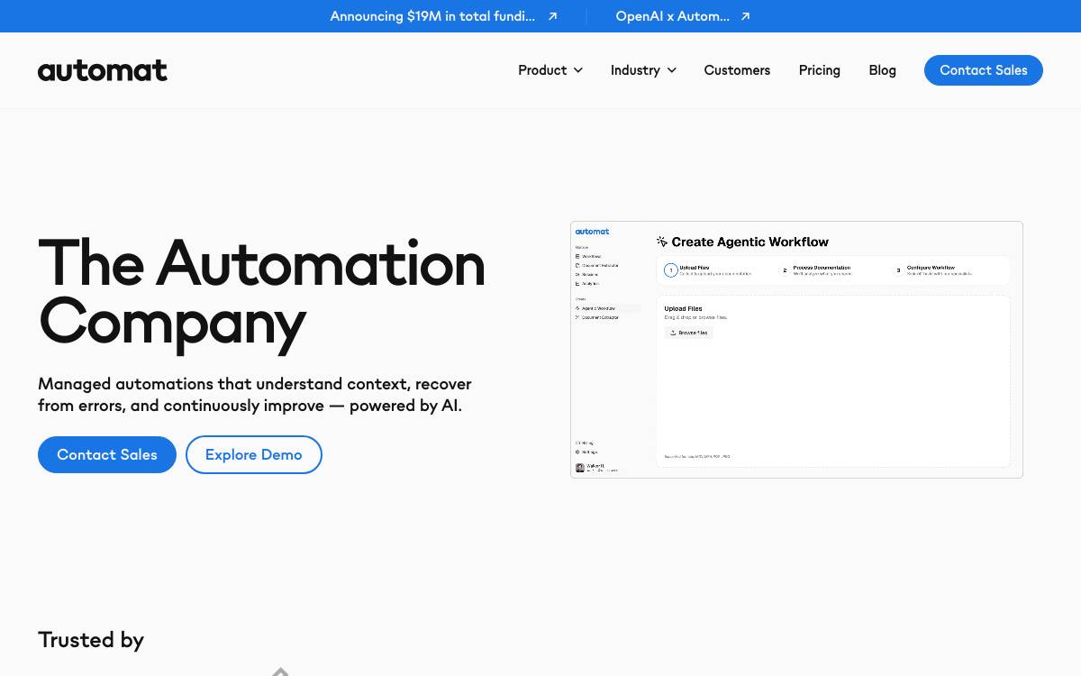 Automat website preview