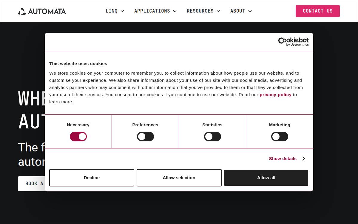 Automata website preview