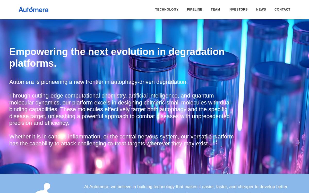 Automera website preview