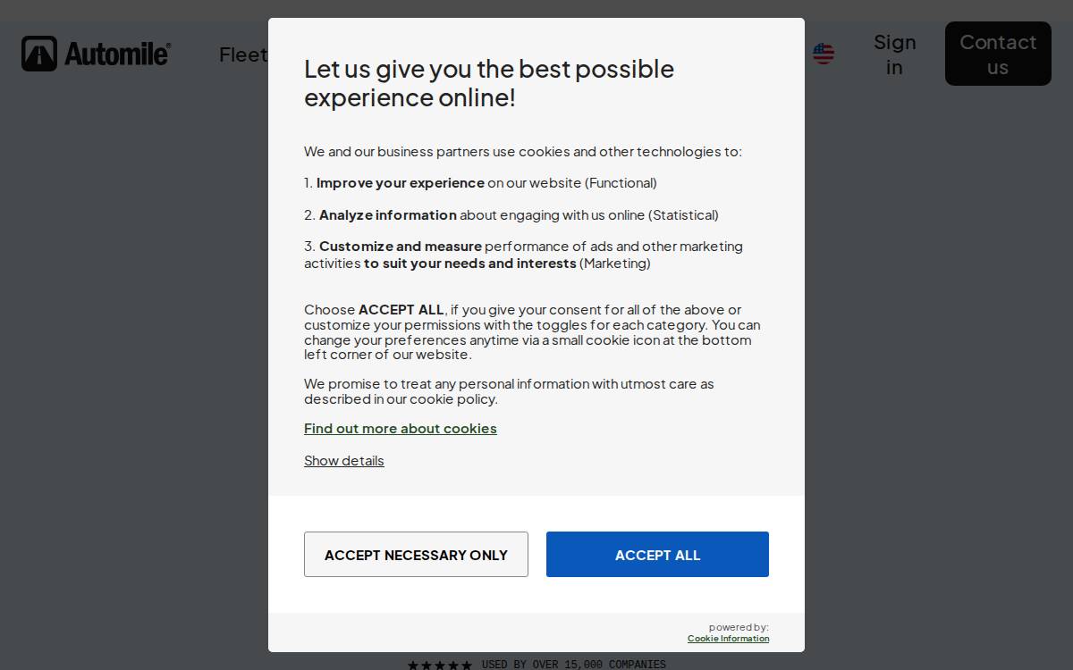 Automile website preview