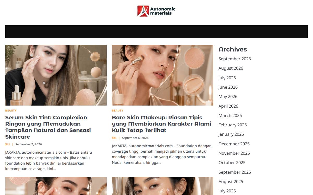 Autonomic Materials, Inc. website preview