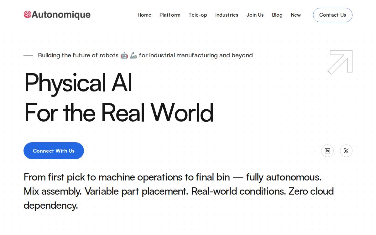 Autonomique website preview