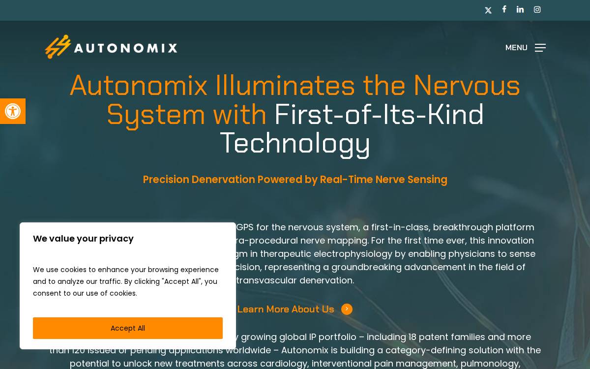 Autonomix Medical website preview