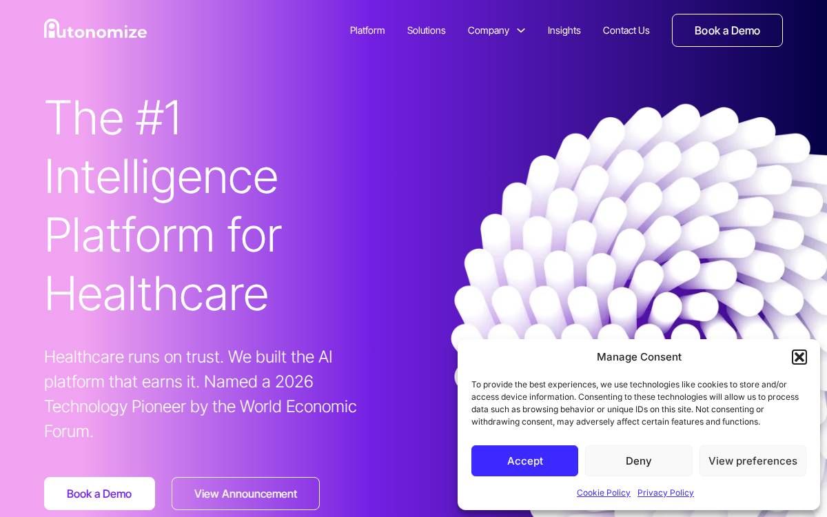 Autonomize website preview