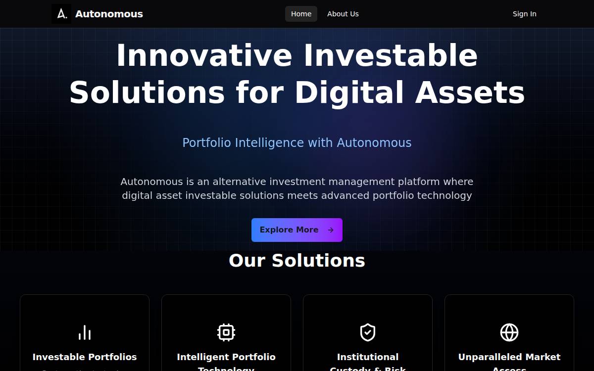 Autonomouscapital website preview
