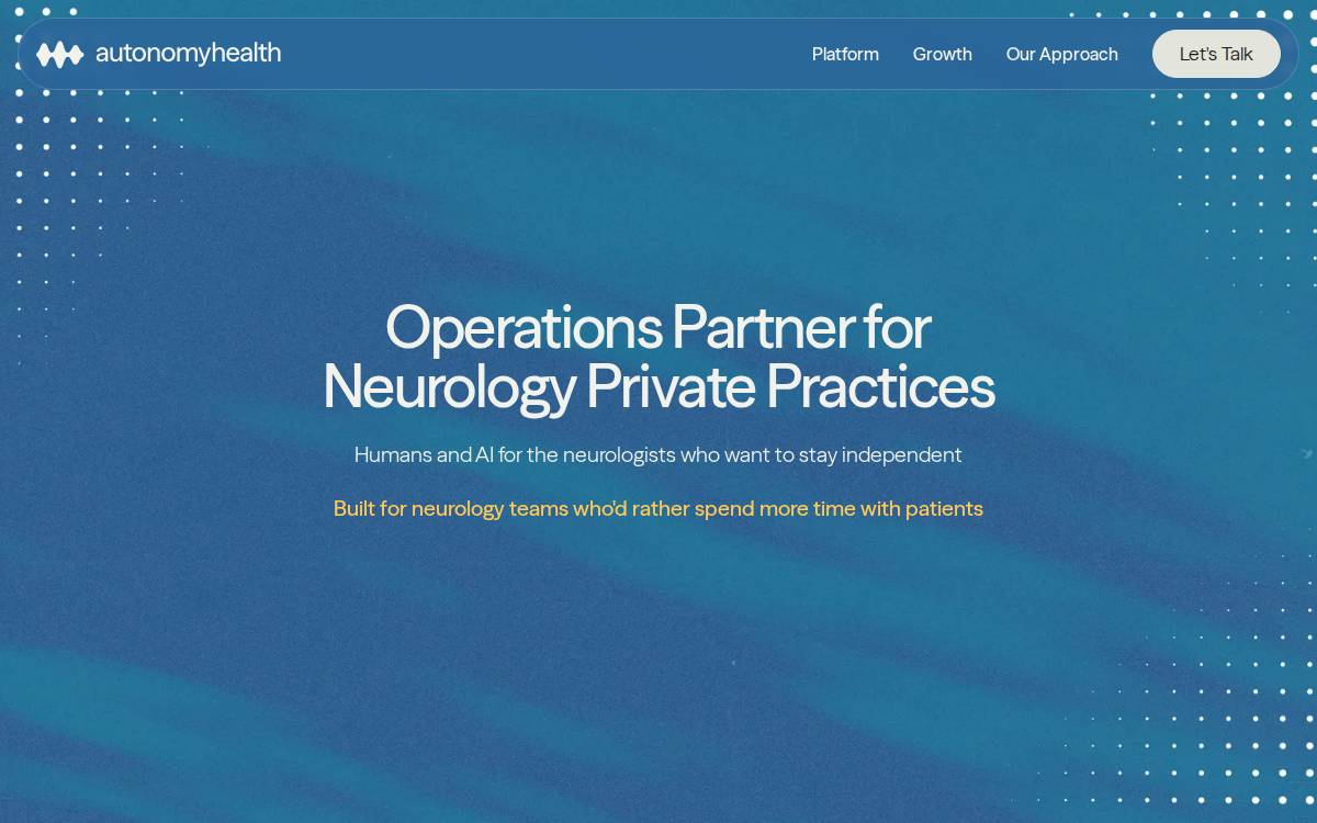 Autonomy Health website preview