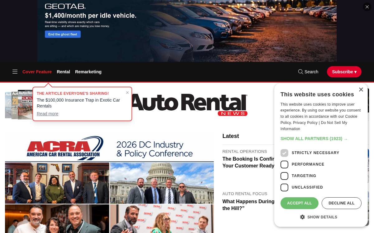 Autorentalnews website preview