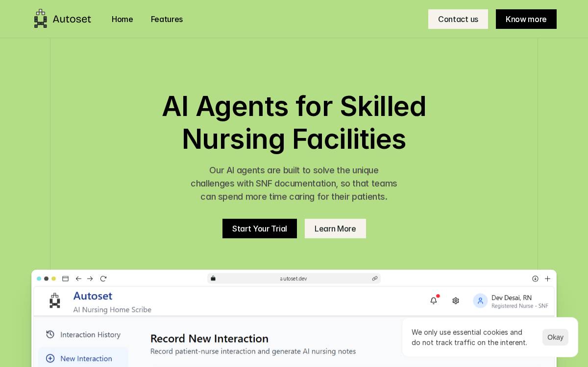 Autoset website preview