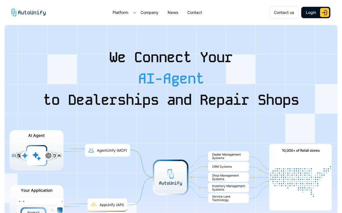 Autounify website preview