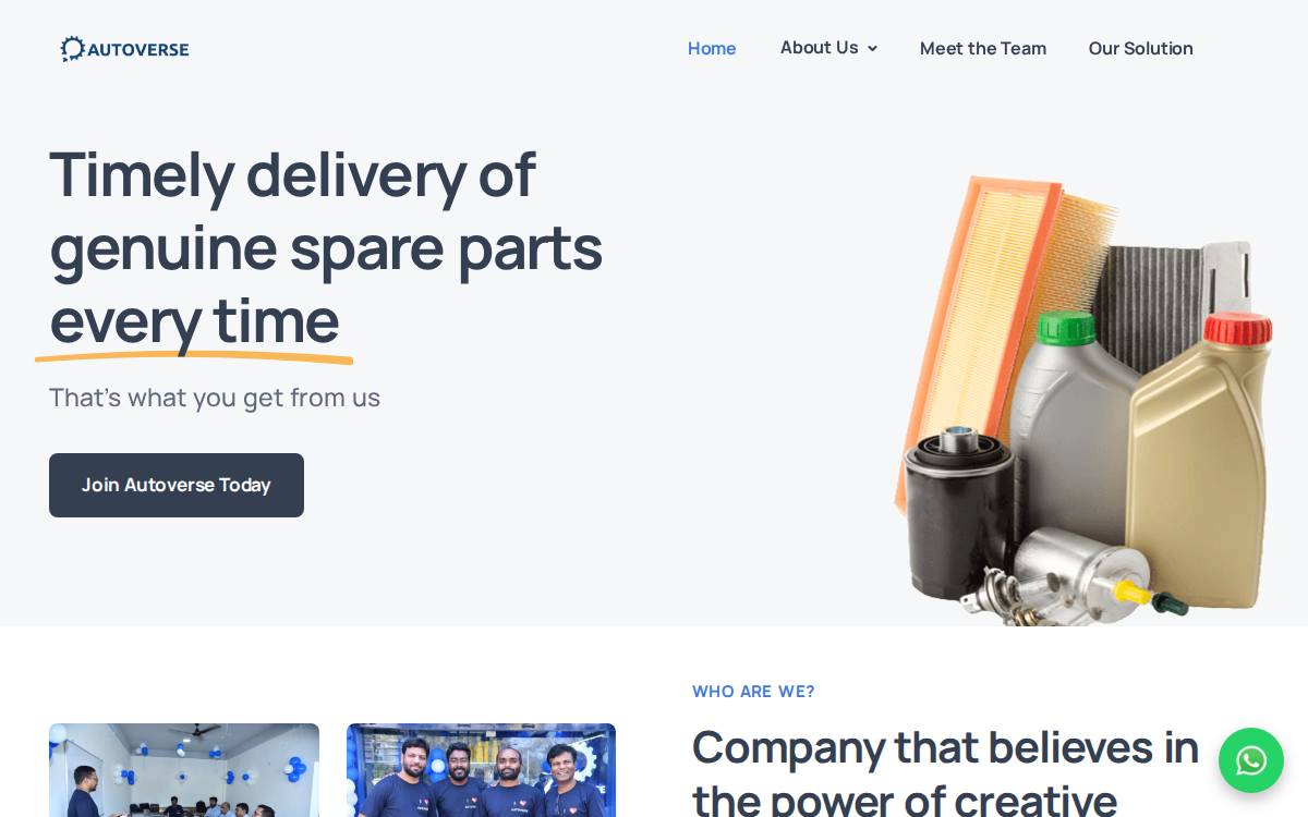 Autoverse website preview