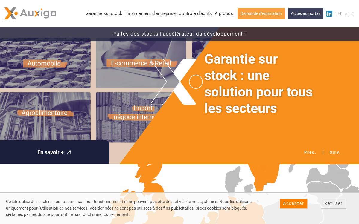 Auxiga website preview