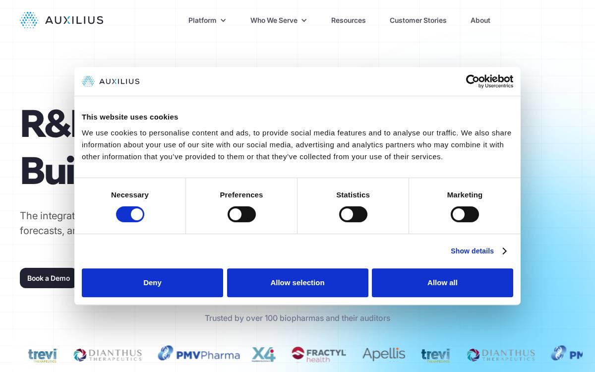 Auxili website preview