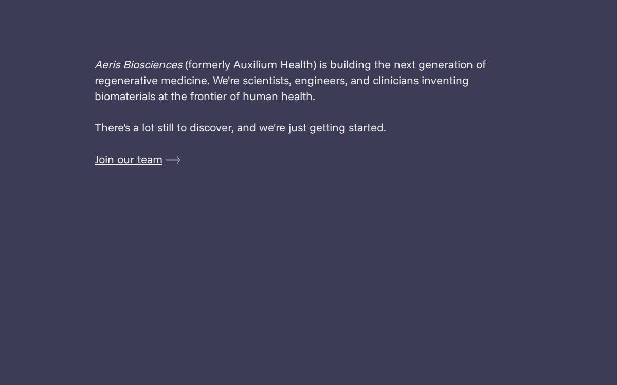 Auxilium website preview