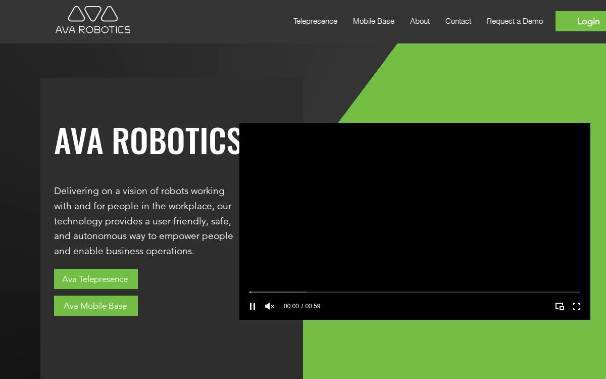 Ava Robotics website preview