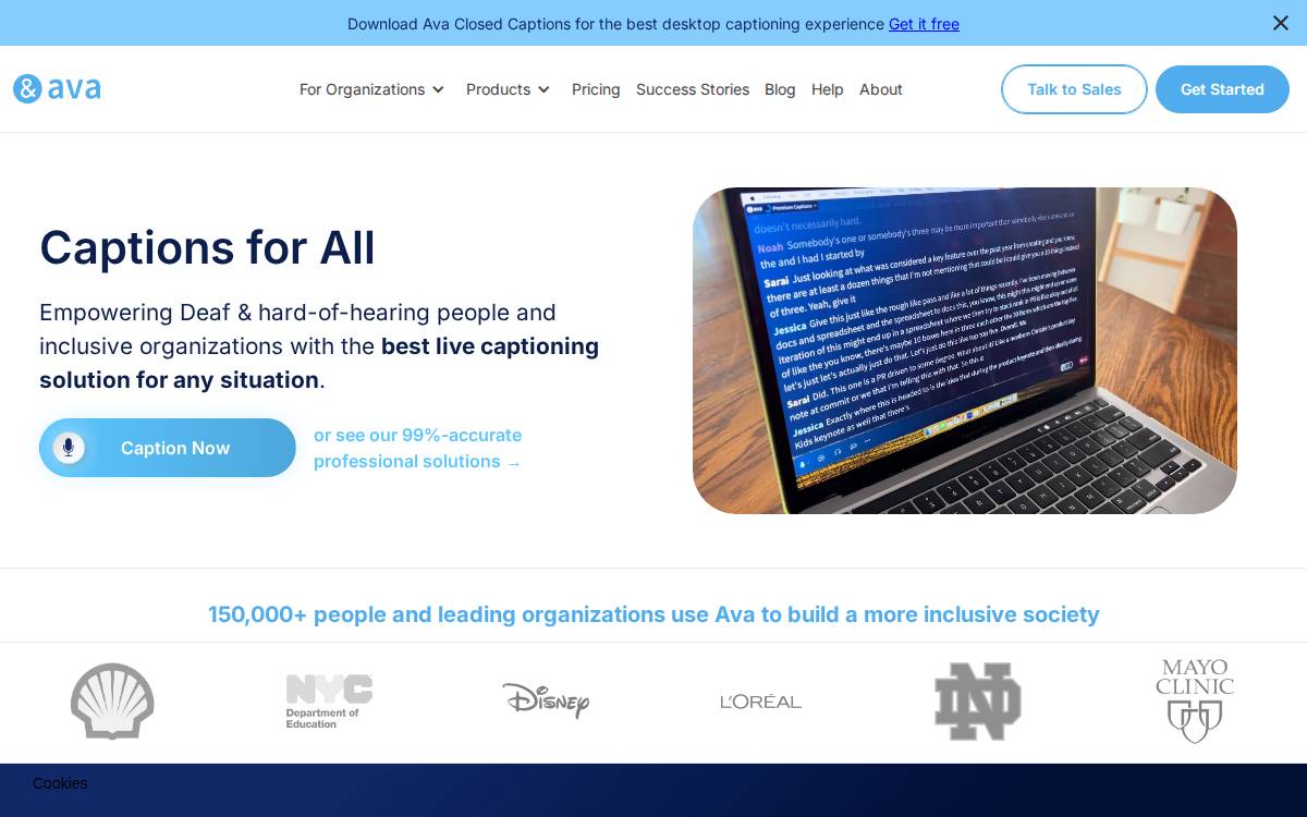 Ava website preview