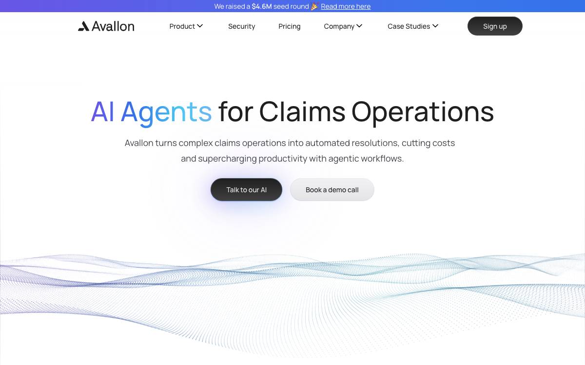 Avallon AI website preview