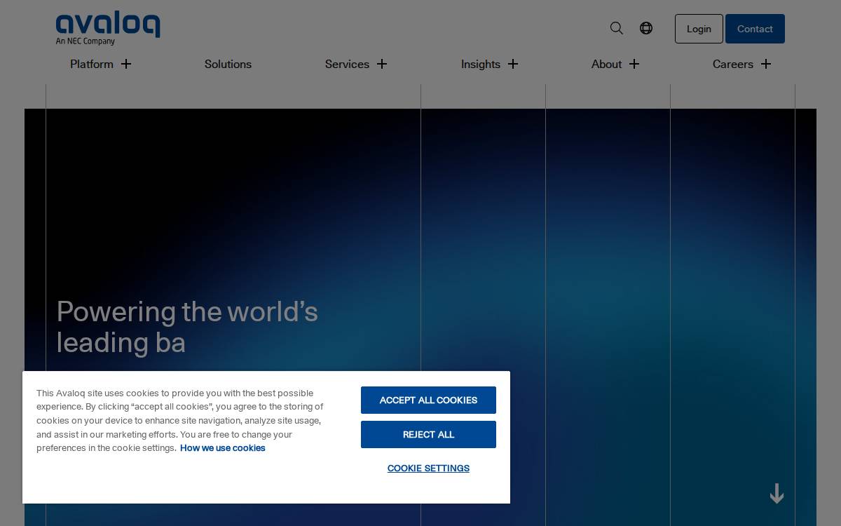 Avaloq website preview