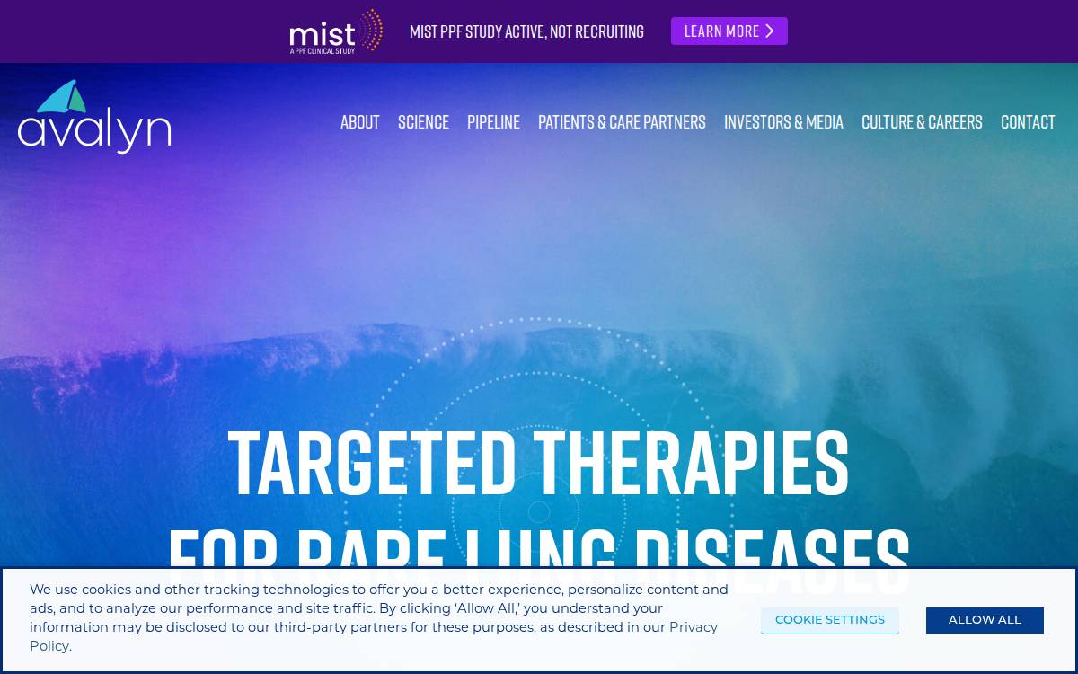 Avalyn Pharma Inc website preview