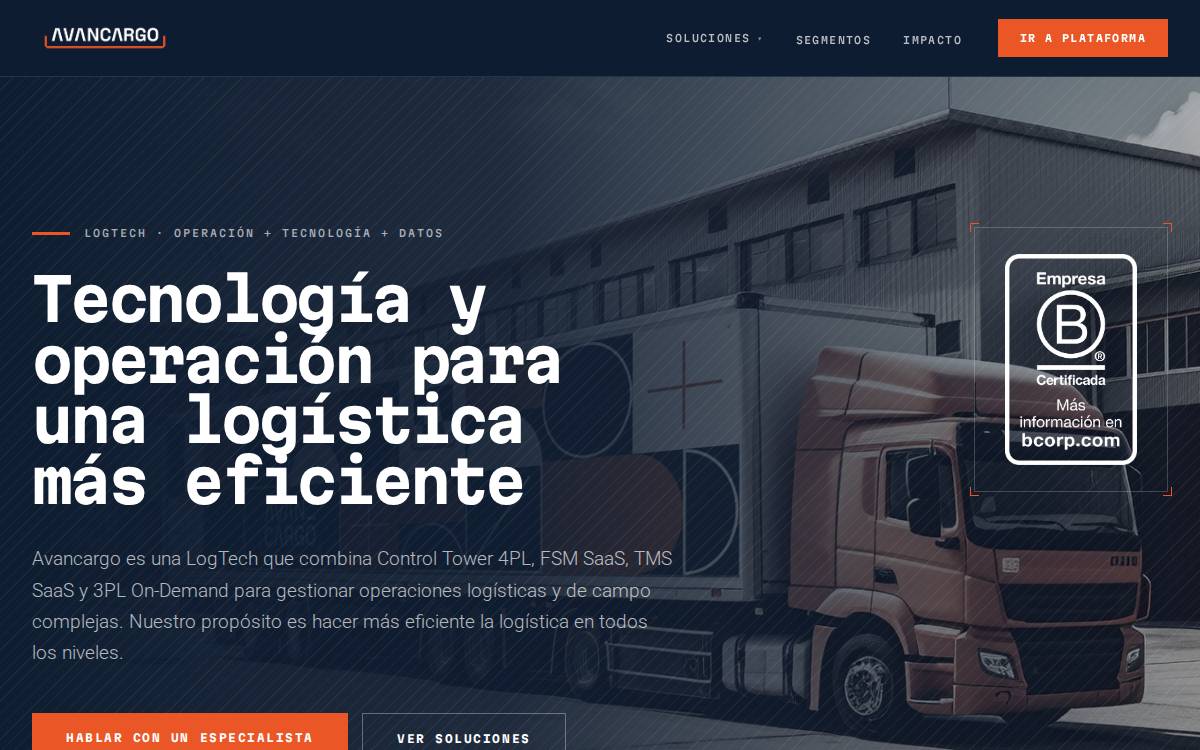 Avancargo website preview