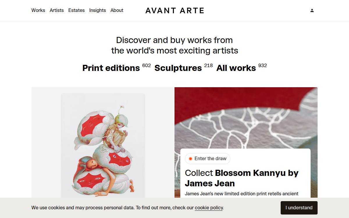 Avant Arte website preview