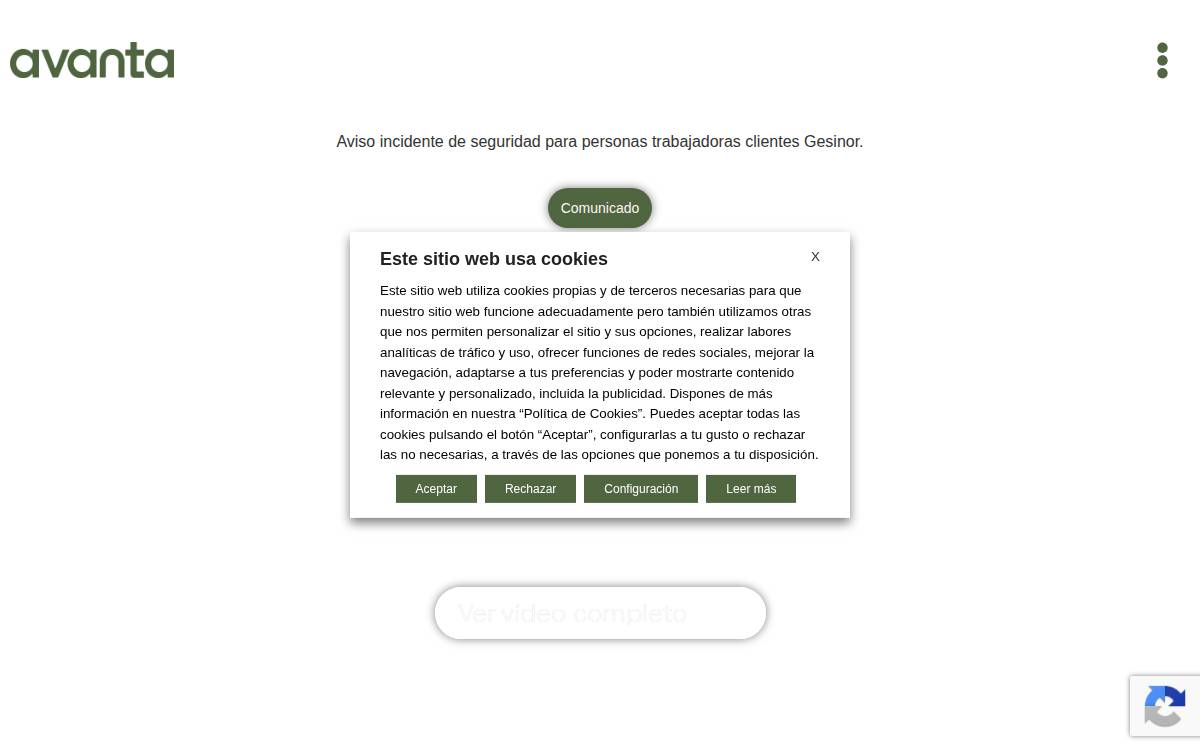 Avanta Salud website preview