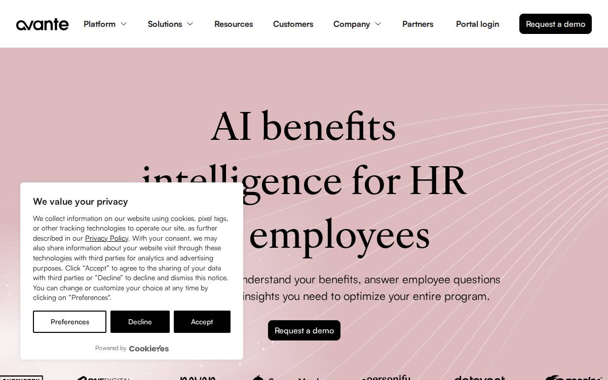 Avante website preview