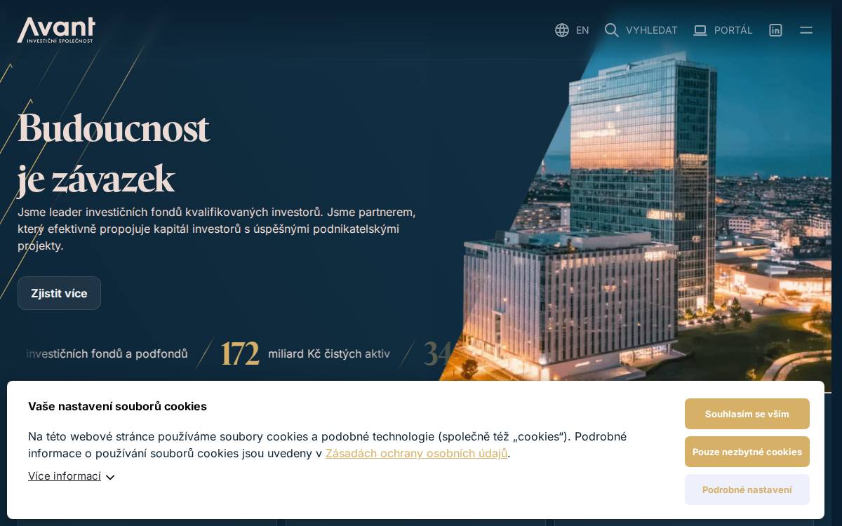 Avantfunds website preview