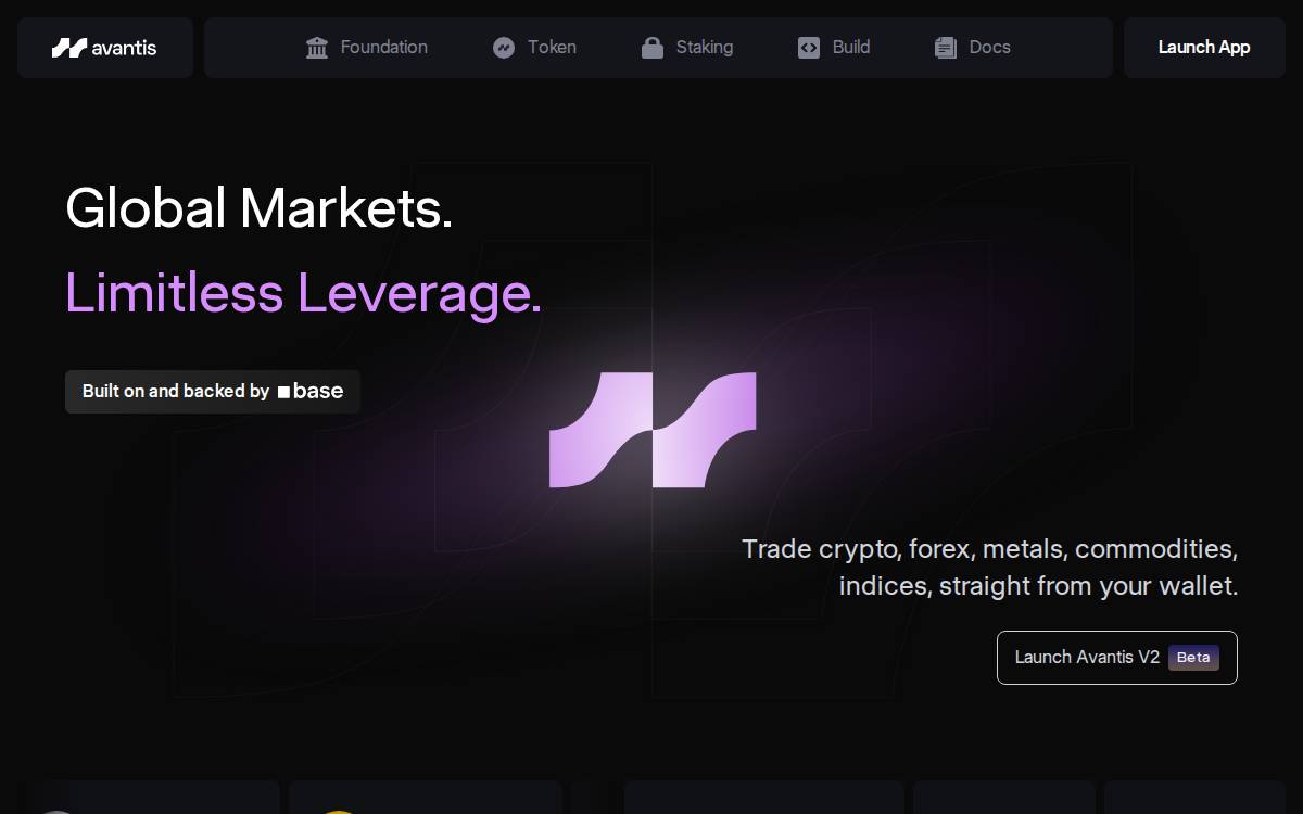 Avantis Labs website preview