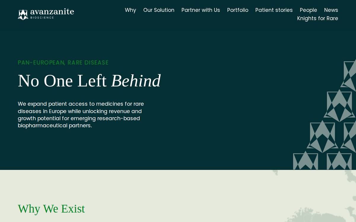 Avanzanite website preview