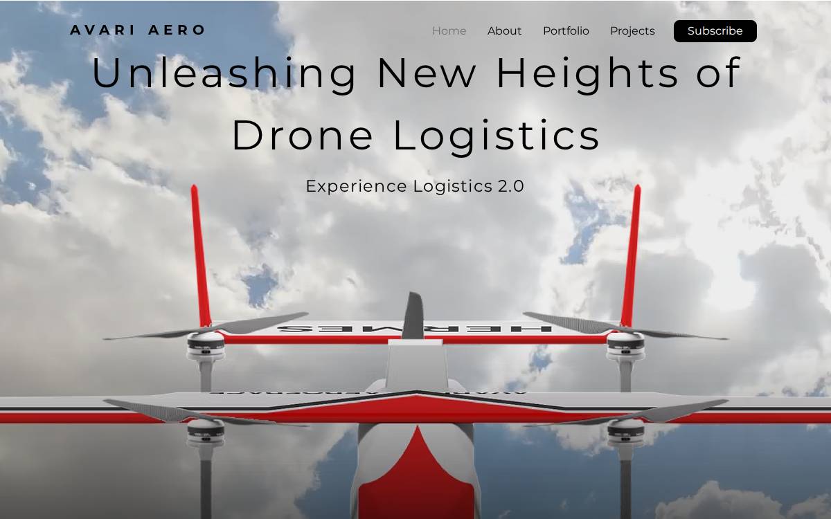 Avari Aerospace website preview