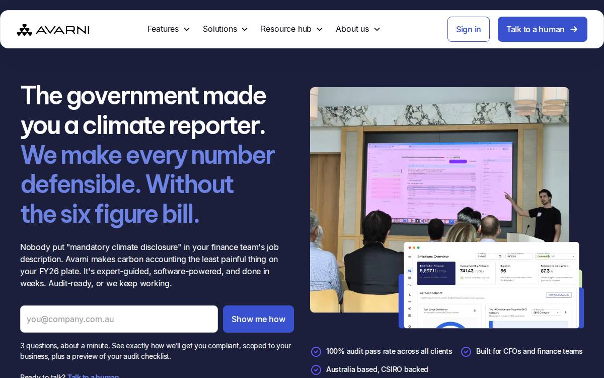 Avarni website preview