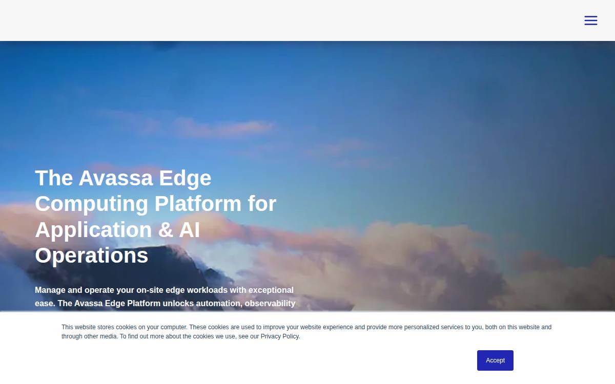 Avassa website preview
