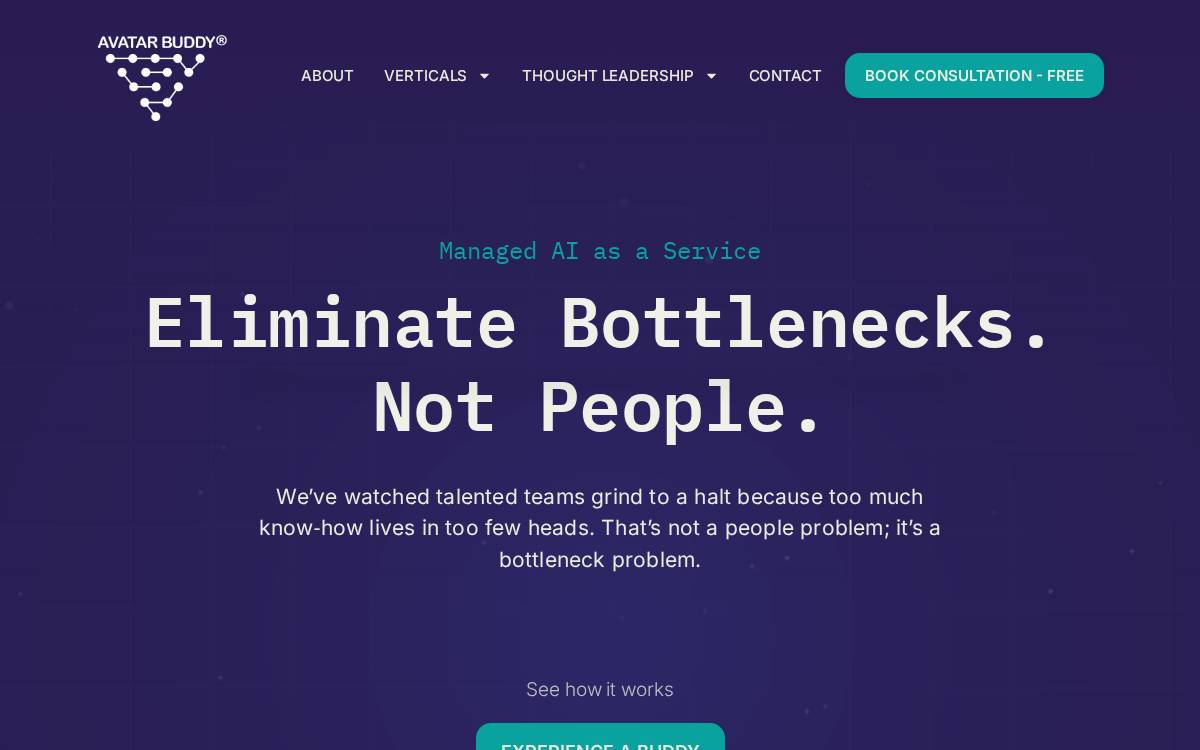 Avatar Buddy website preview