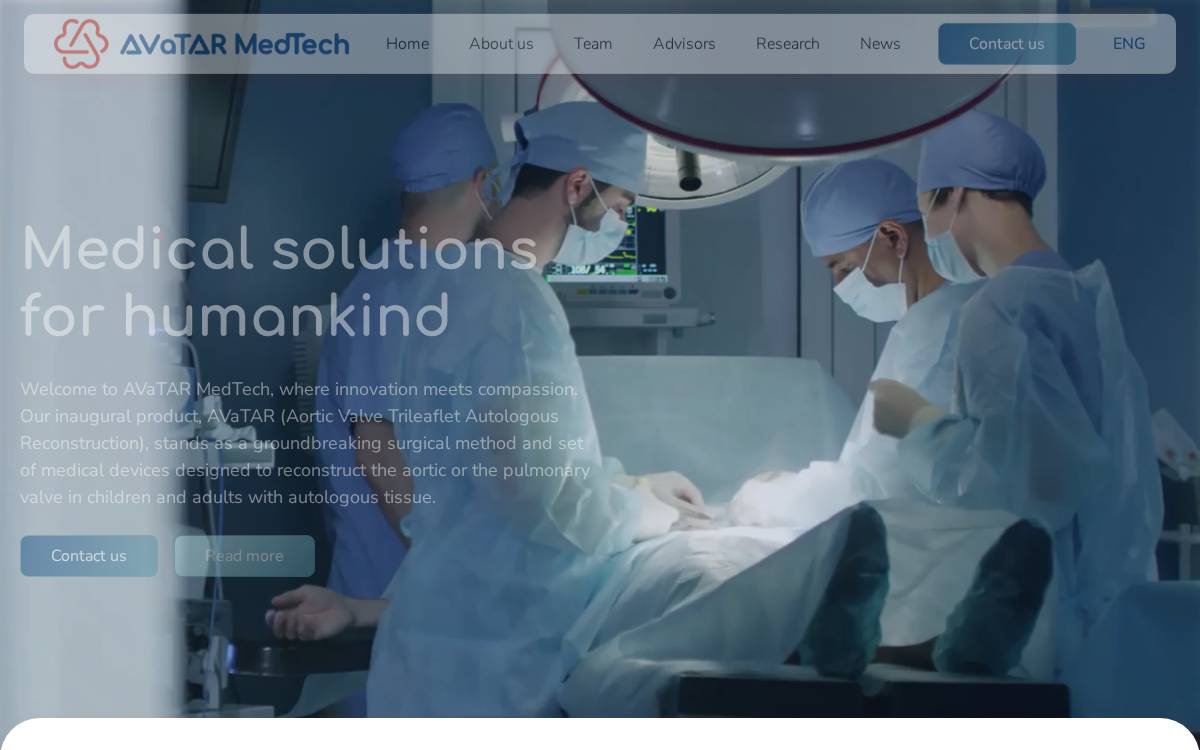 Avatarmedtech website preview