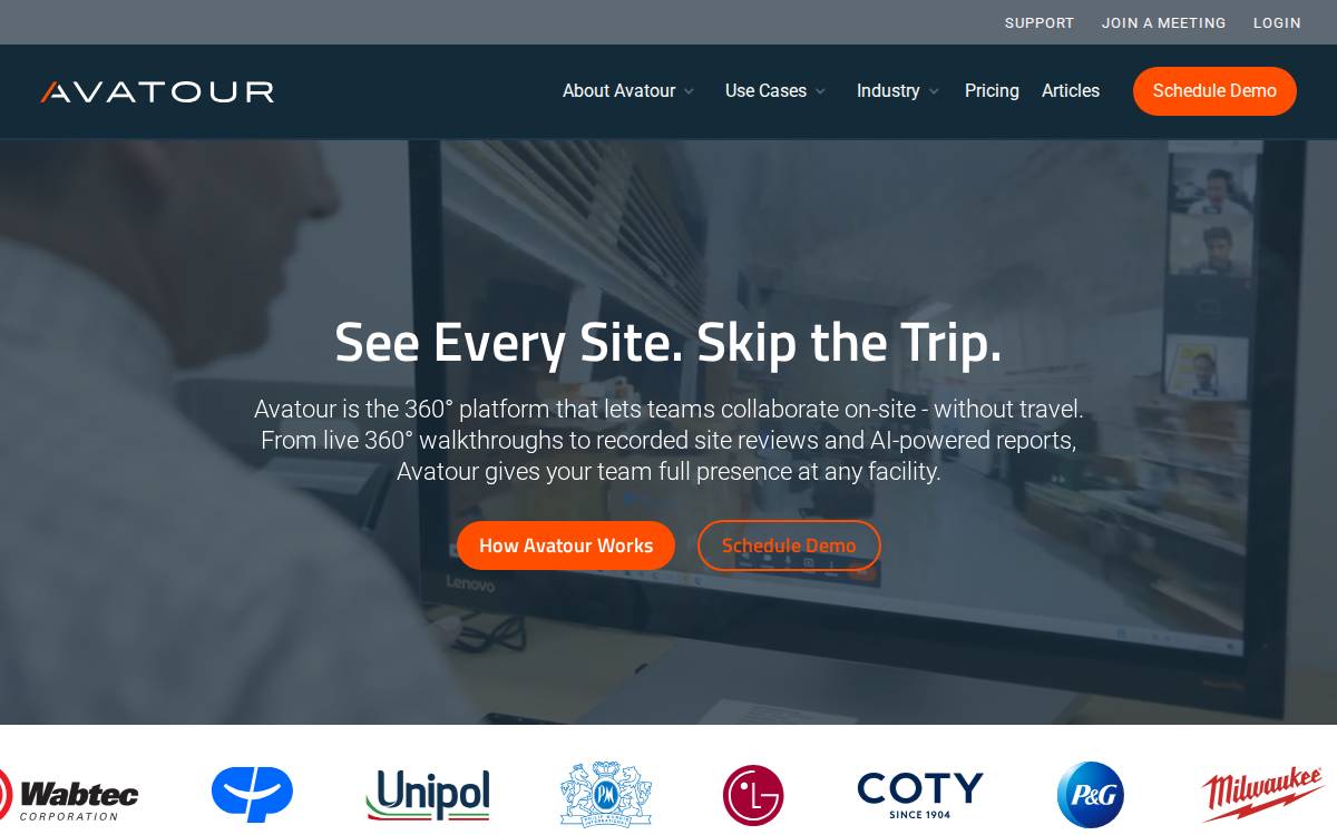 Avatour website preview