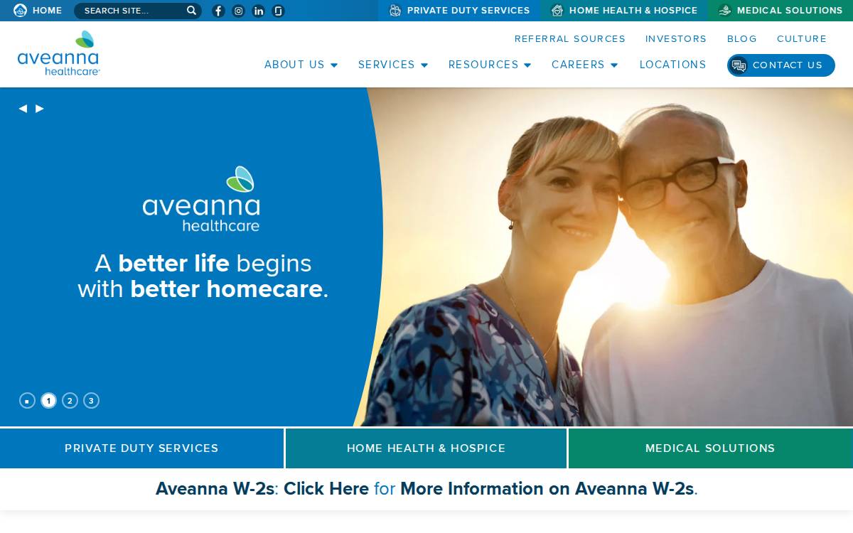 Aveanna website preview
