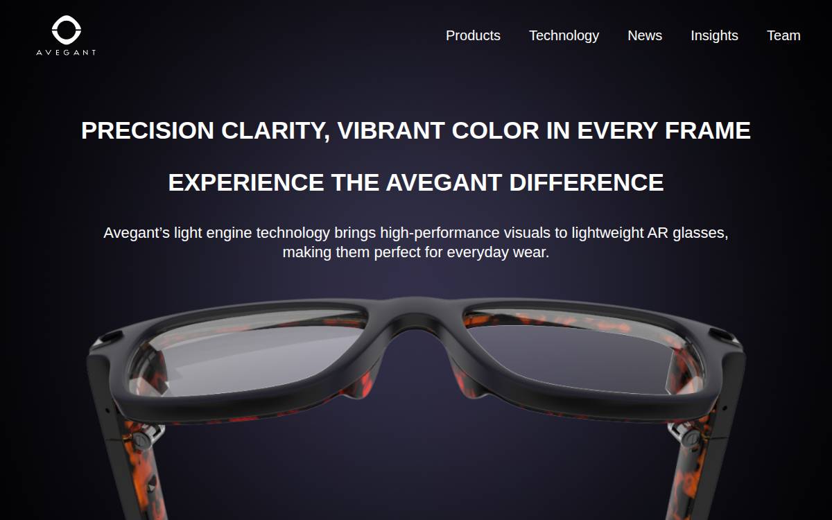 Avegant website preview