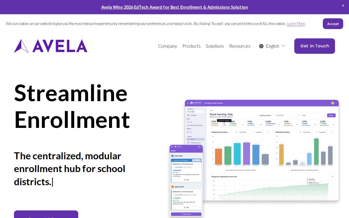 Avela website preview