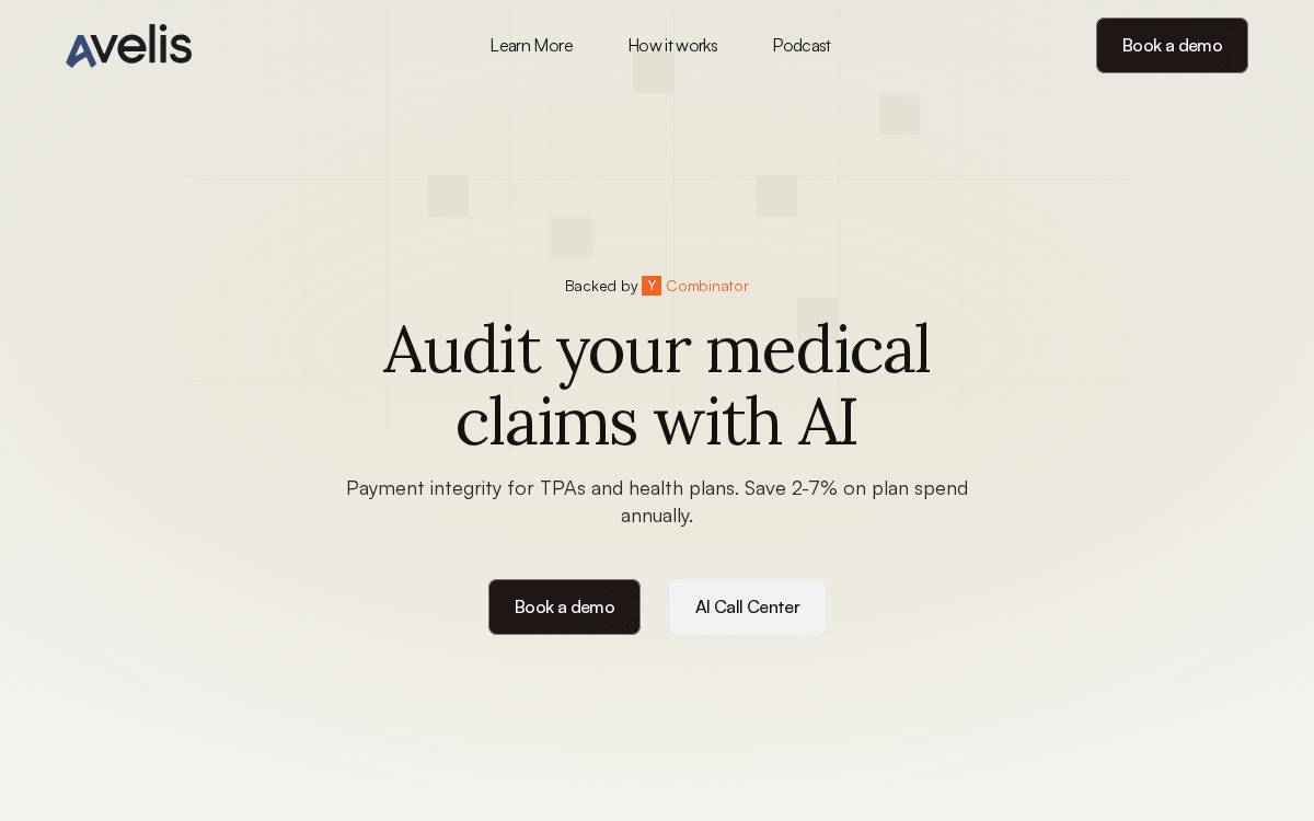 Avelis Health website preview