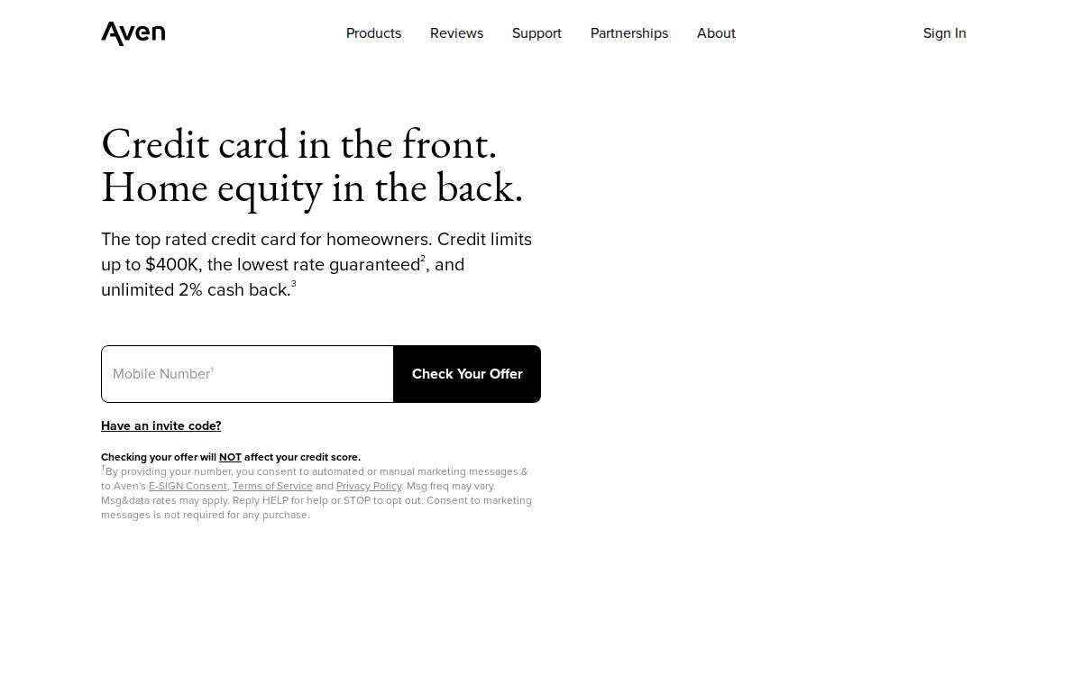 Aven website preview