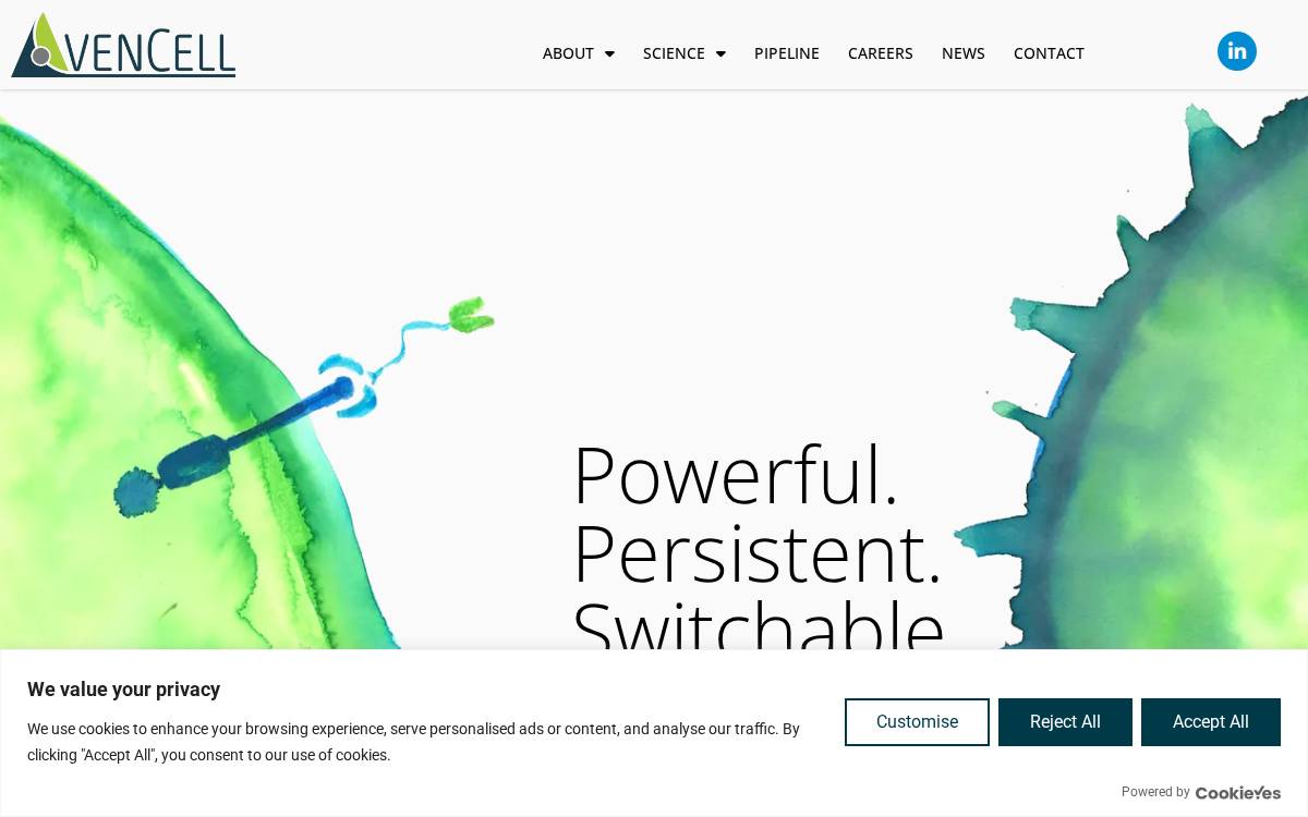 AvenCell website preview
