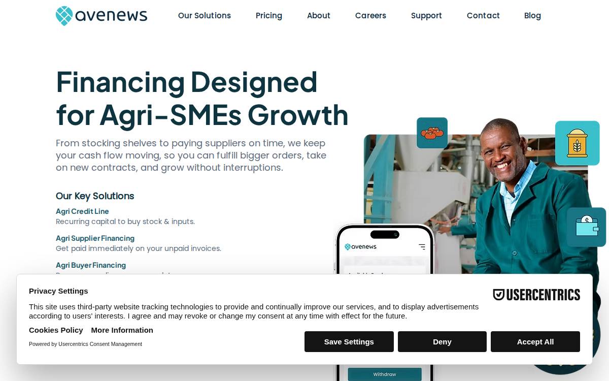 Avenews website preview