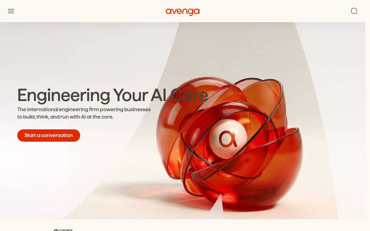 Avenga website preview