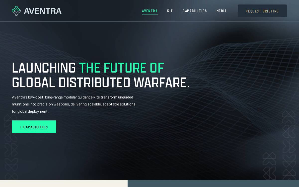 Aventra website preview
