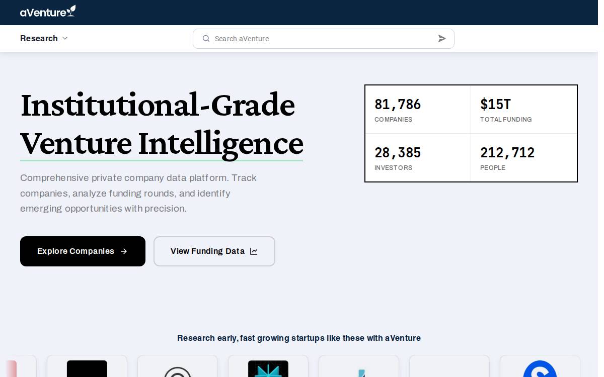 aVenture website preview