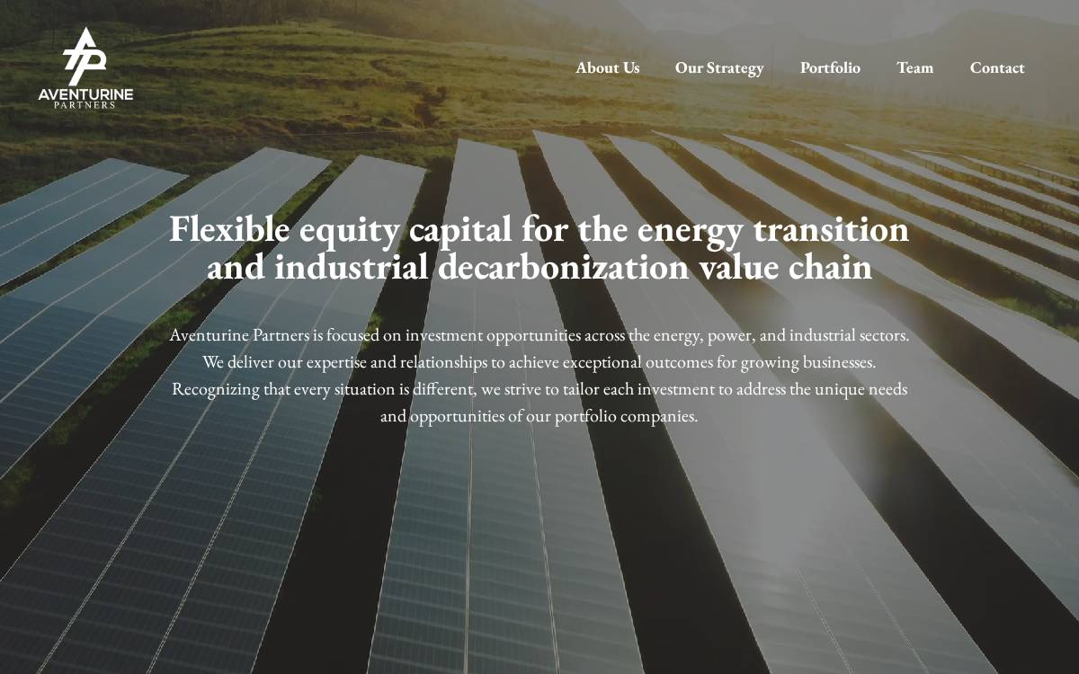 Aventurinepartners website preview