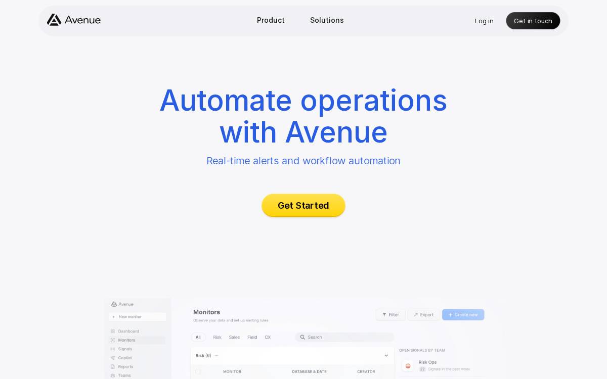 Avenue website preview