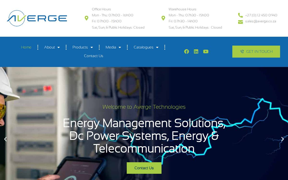 Averge Technologies website preview