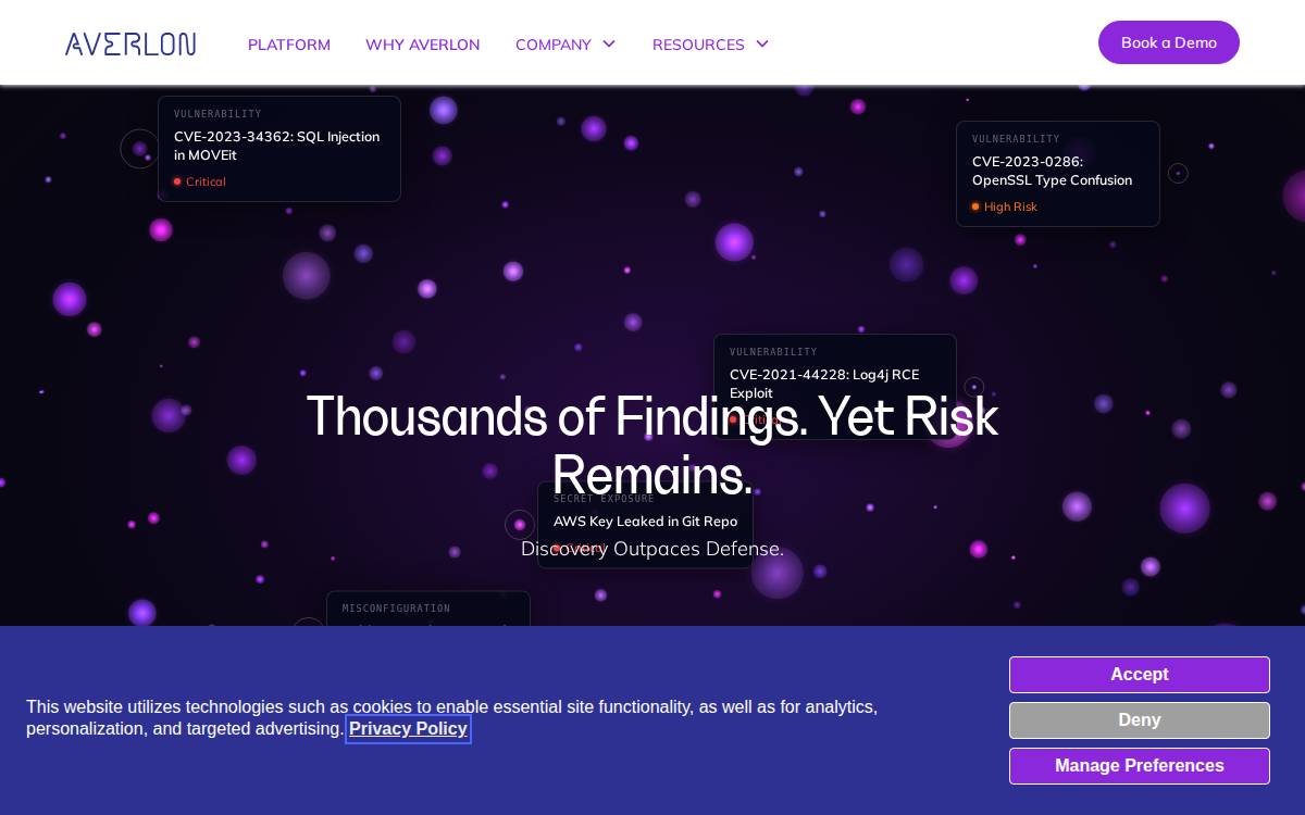 Averlon website preview