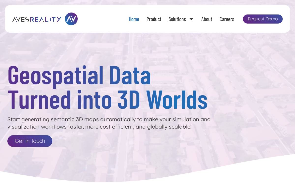AVES Reality website preview